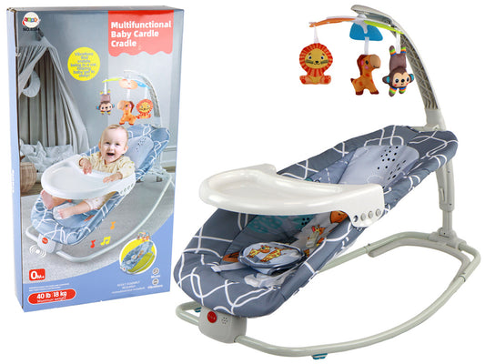 Bouncer Rocker 2in1 Children's Rocker Seat Sounds Vibrations Giraffe - attēls 1