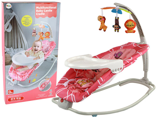 Bouncer Rocker 2in1 Children's Rocker Seat Sounds Vibrations Giraffe - attēls 1
