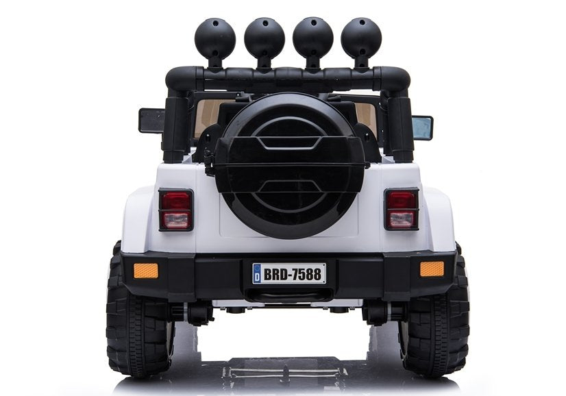 BRD-7588 White - Electric Ride On Car - attēls 4