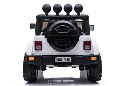 BRD-7588 White - Electric Ride On Car - attēls 4