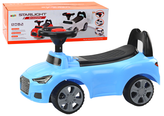 Car Ride On With Backrest QX-3396 Horn Storage Box Blue - attēls 1
