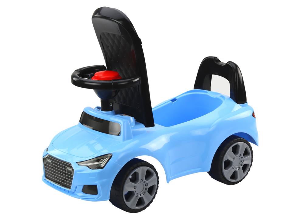 Car Ride On With Backrest QX-3396 Horn Storage Box Blue - pilt 3