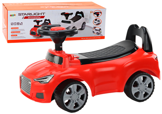 Car Ride On With Backrest QX-3396 Horn Storage Box Red - attēls 1