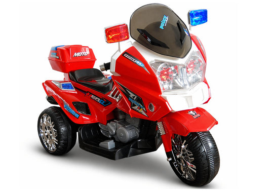 CH815 Red - Electric Ride On Police Motorcycle - attēls 1