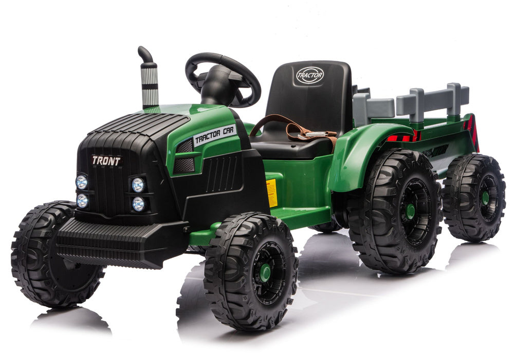 CH9959B Battery Operated Tractor with Trailer Dark Green 24V - image 2