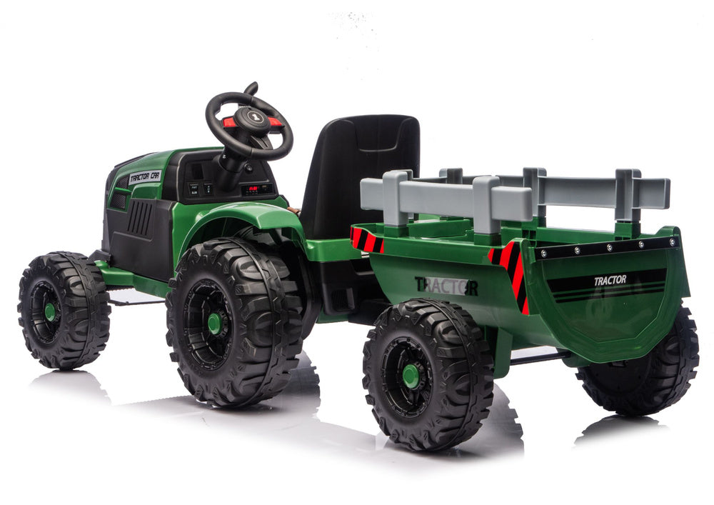 CH9959B Battery Operated Tractor with Trailer Dark Green 24V - image 4