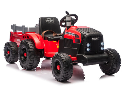 CH9959B Battery Operated Tractor with Trailer Red 24V - attēls 1