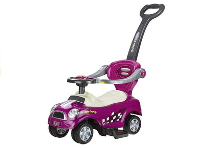 Coupe Car Manual Ride On with Parent Handle - Purple - attēls 2