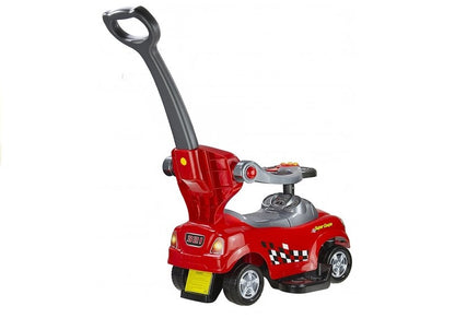 Coupe Car Manual Ride On with Parent Handle - Red - attēls 5