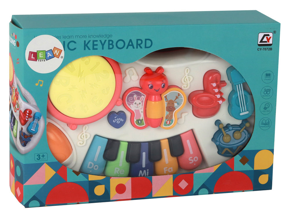 Educational Piano Keys Instruments Butterflies Educational Music Panel - attēls 4