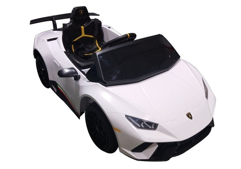 Electric Ride On Car Lamborghini Huracan White - attēls 4