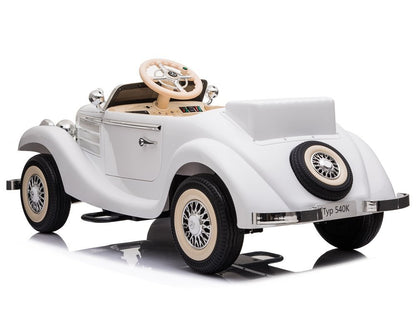 Electric Ride On Car Mercedes 540K White - attēls 5