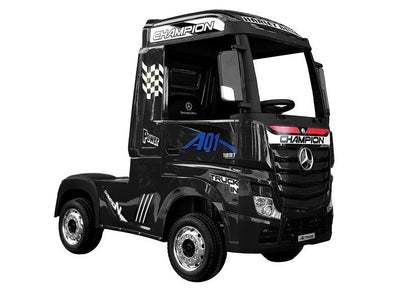 Electric Ride-On Car Mercedes Actros Black Painted MP4 - attēls 1