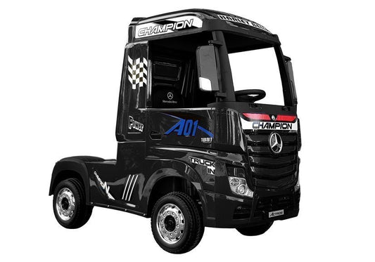 Electric Ride-On Car Mercedes Actros Black Painted MP4 - attēls 1