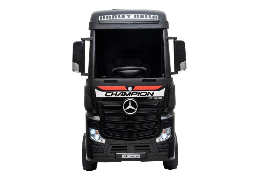 Electric Ride-On Car Mercedes Actros Black Painted MP4 - attēls 3