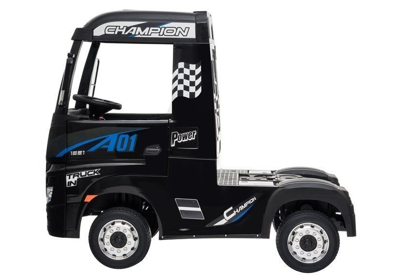 Electric Ride-On Car Mercedes Actros Black Painted MP4 - attēls 5