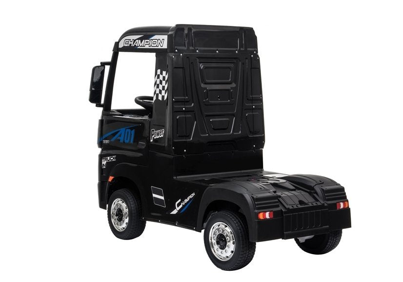 Electric Ride-On Car Mercedes Actros Black Painted MP4 - attēls 6
