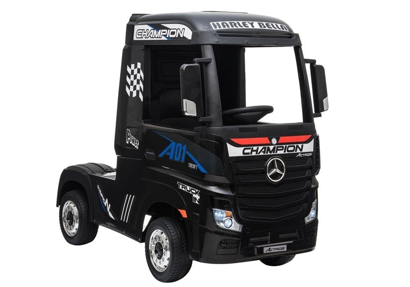 Electric Ride-On Car Mercedes Actros Black Painted MP4 - attēls 7