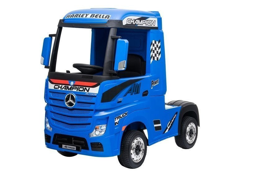 Electric Ride-On Car Mercedes Actros Blue Painted MP4 - attēls 3