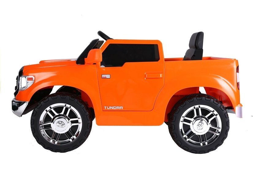 Electric Ride-On Car Toyota Tundra Orange Painted - attēls 2