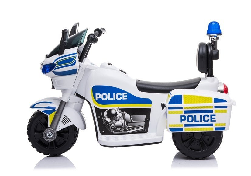 Electric Ride-On Police Motorbike TR1912 White - attēls 2