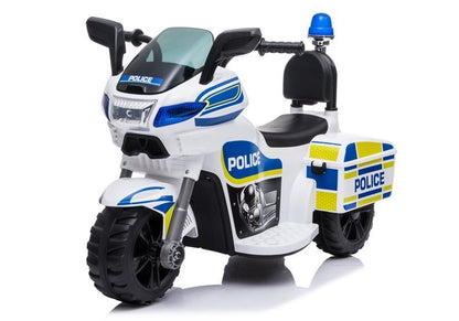 Electric Ride-On Police Motorbike TR1912 White - attēls 3