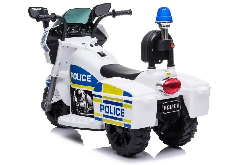 Electric Ride-On Police Motorbike TR1912 White - attēls 4