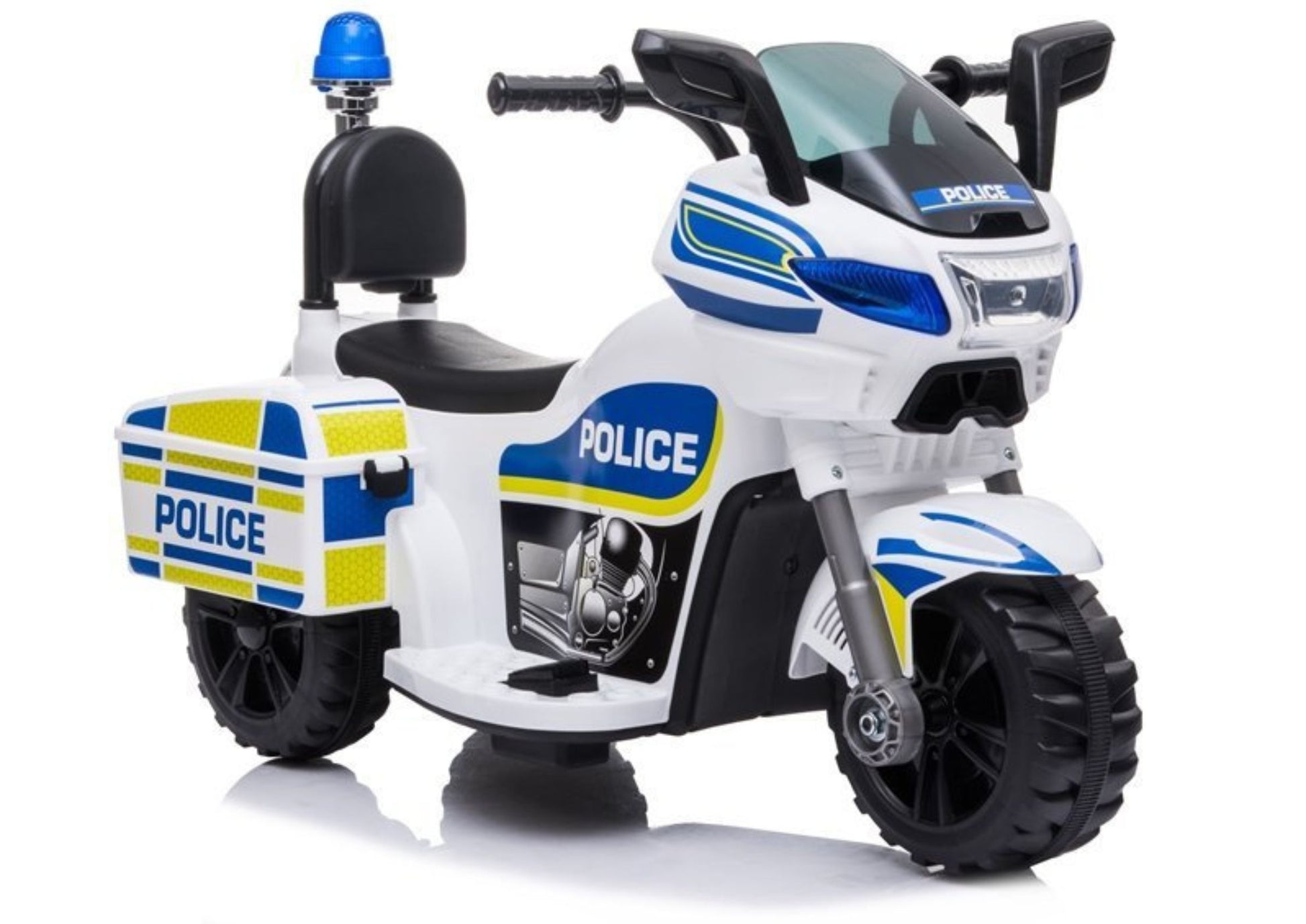 Electric Ride-On Police Motorbike TR1912 White - attēls 7