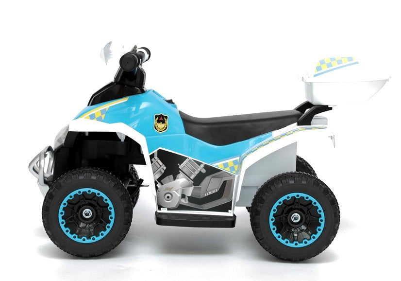 Electric Ride-On Police Quad GTS1188-A White - attēls 4