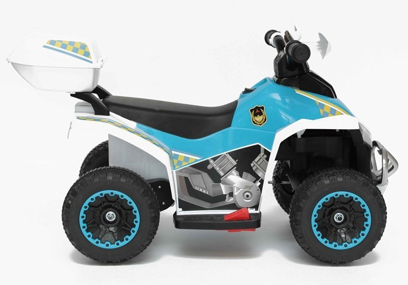 Electric Ride-On Police Quad GTS1188-A White - attēls 6