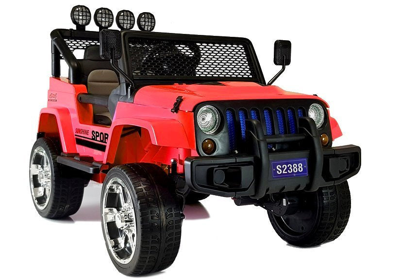 Electric Ride On S2388 Jeep Red 4x45W - attēls 1