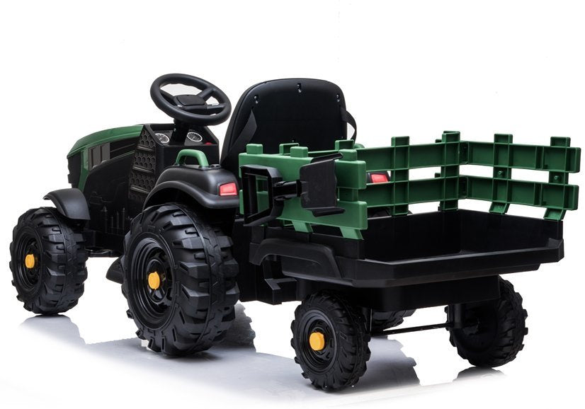Electric Ride On Tractor with a trailer BDM0925 Military Green - pilt 3