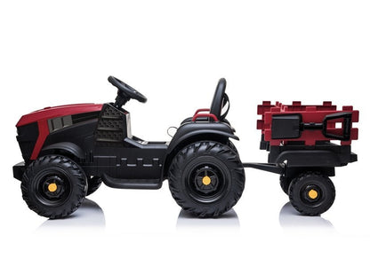 Electric Ride On Tractor with a trailer BDM0925 Red - pilt 4