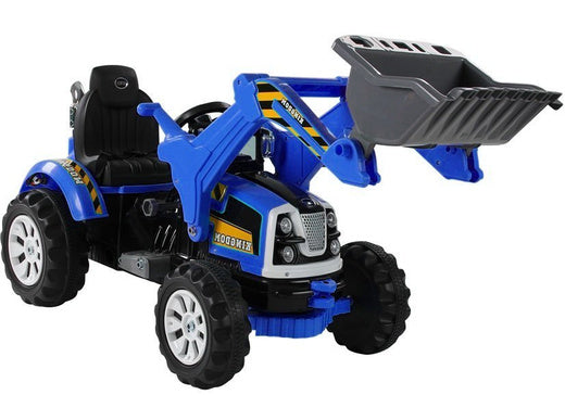 Electric Ride On Tractor with Bucket Excavator Blue - pilt 7