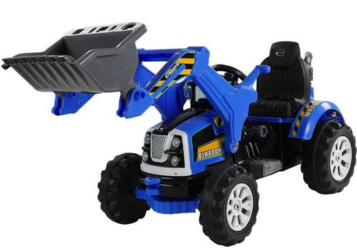 Electric Ride On Tractor with Bucket Excavator Blue - pilt 8