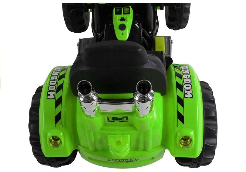 Electric Ride On Tractor with Bucket Excavator Green - attēls 4