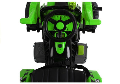 Electric Ride On Tractor with Bucket Excavator Green - attēls 8