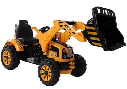 Electric Ride On Tractor with Bucket Excavator Orange - pilt 1