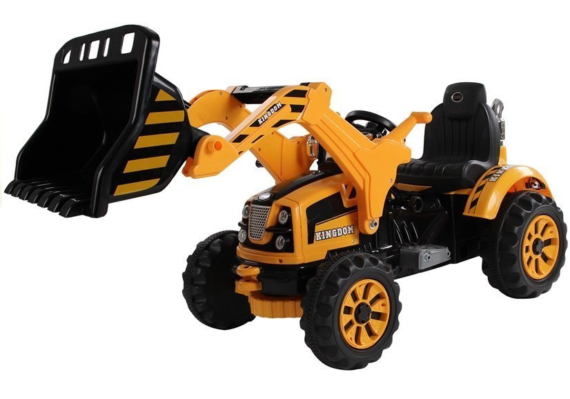 Electric Ride On Tractor with Bucket Excavator Orange - pilt 8