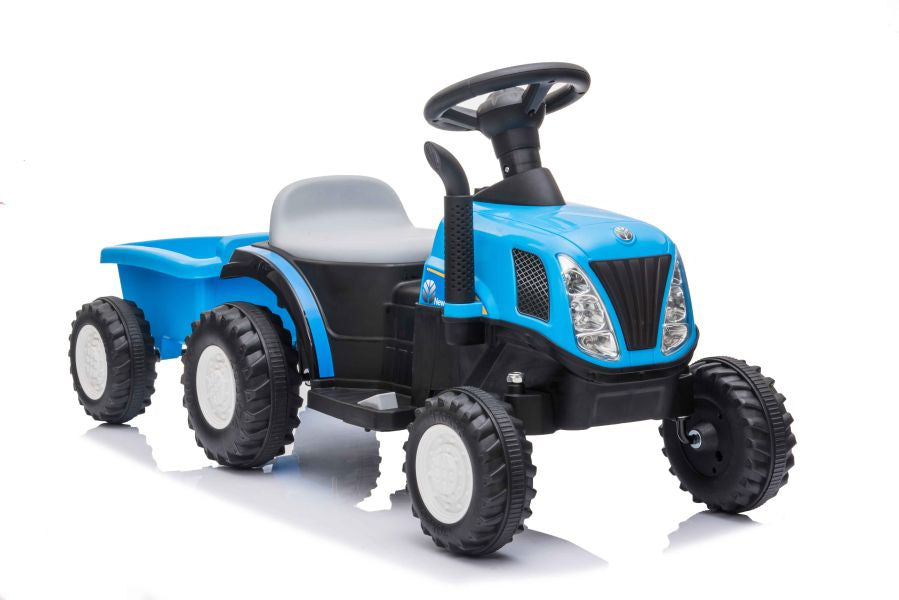 Electric Tractor with Trailer A009 Blue - image 1