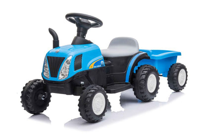 Electric Tractor with Trailer A009 Blue - image 3