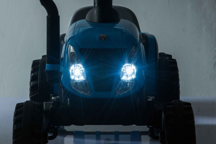 Electric Tractor with Trailer A009 Blue - image 5