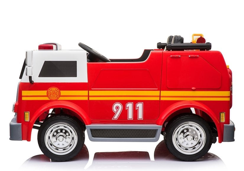 Fire Truck Red - Electric Ride On Car - attēls 4