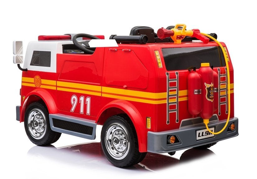 Fire Truck Red - Electric Ride On Car - attēls 5