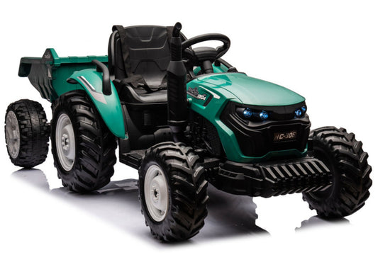 HC-306 Battery Operated Tractor With Trailer Dark Green 24V - attēls 1