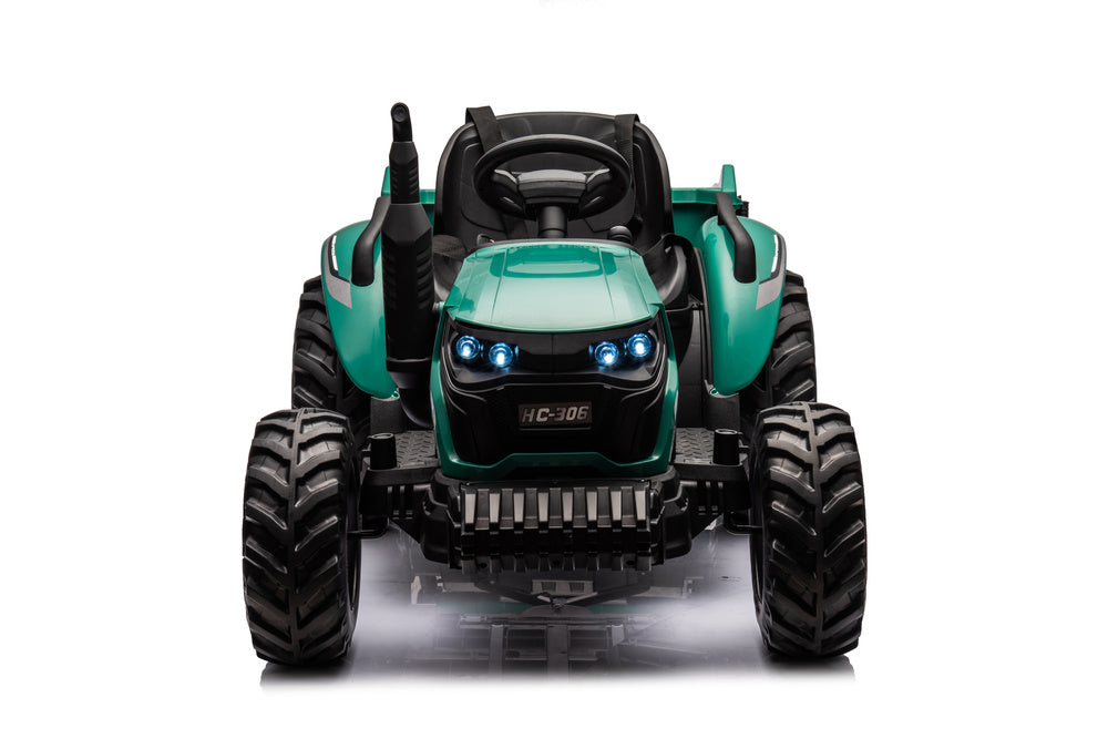 HC-306 Battery Operated Tractor With Trailer Dark Green 24V - attēls 3