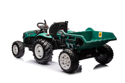 HC-306 Battery Operated Tractor With Trailer Dark Green 24V - attēls 5