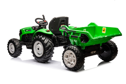 HC-306 Battery Operated Tractor With Trailer Light Green 24V - attēls 6