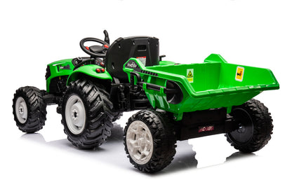 HC-306 Battery Operated Tractor With Trailer Light Green 24V - attēls 7