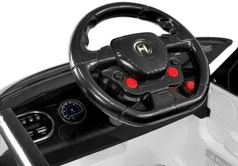 HL1638 Electric Ride-On Car White - attēls 6
